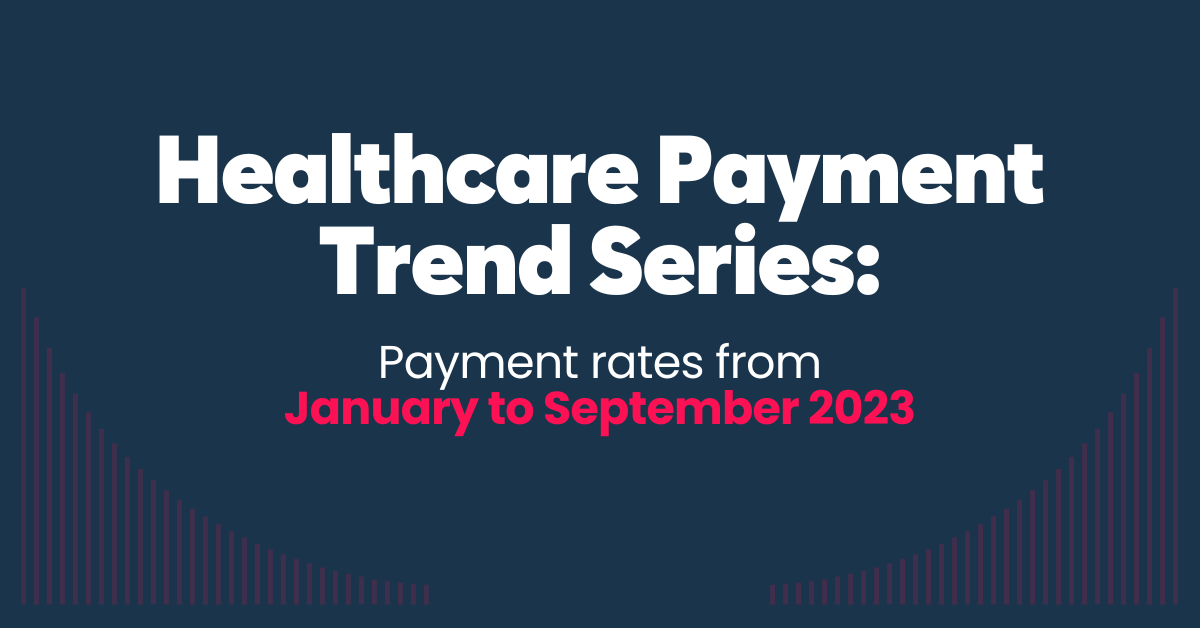 Healthcare payment rates from Jan to September 2023