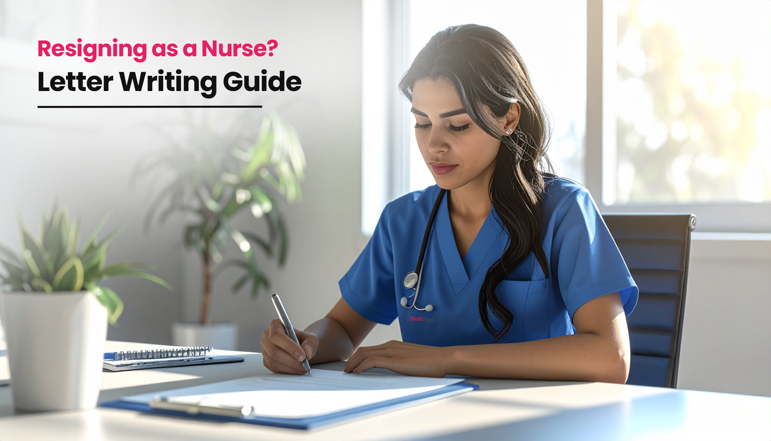 title image for the blog on resignation letter for nurses