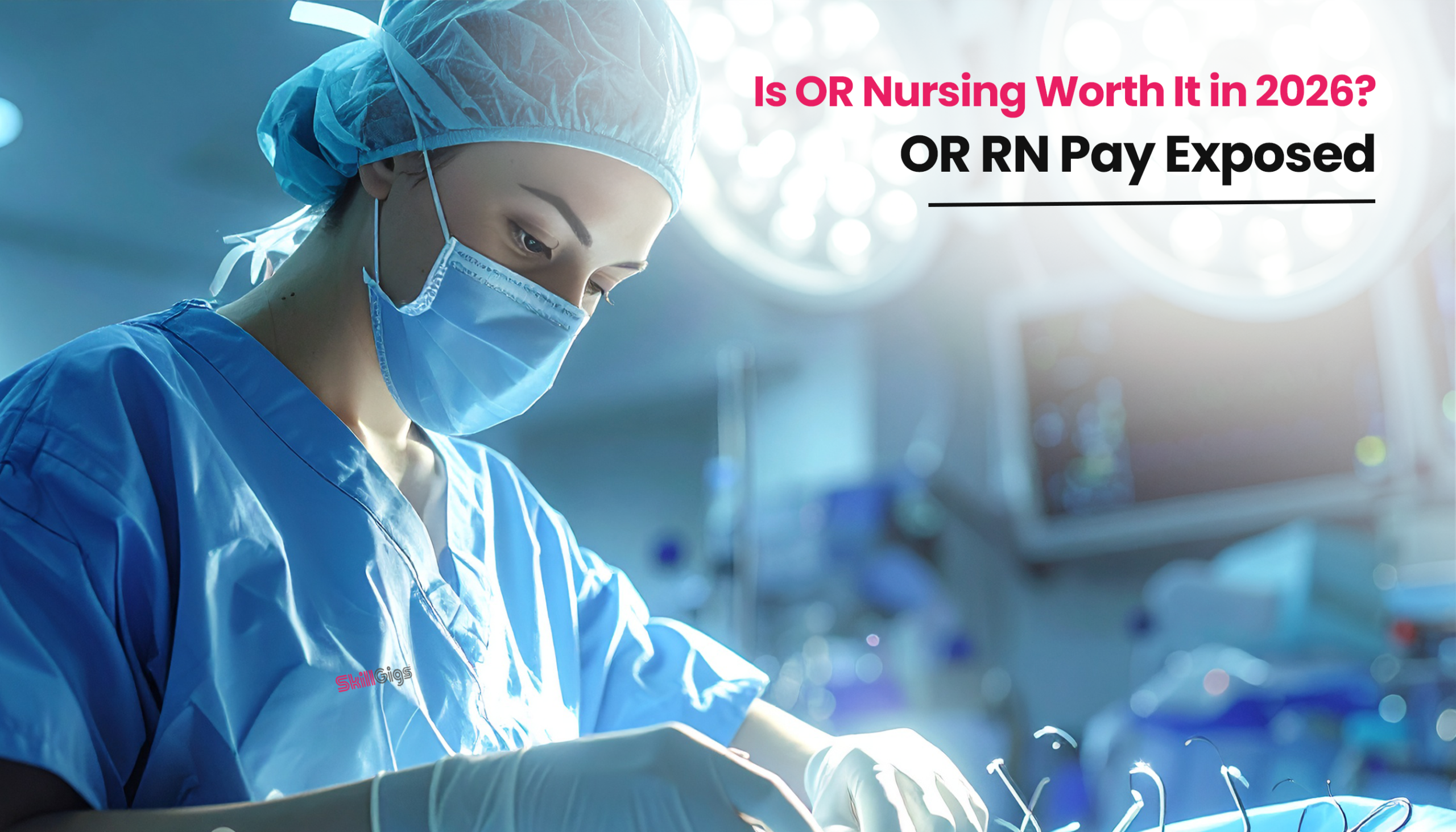 Title image for the blog on OR RN Salary