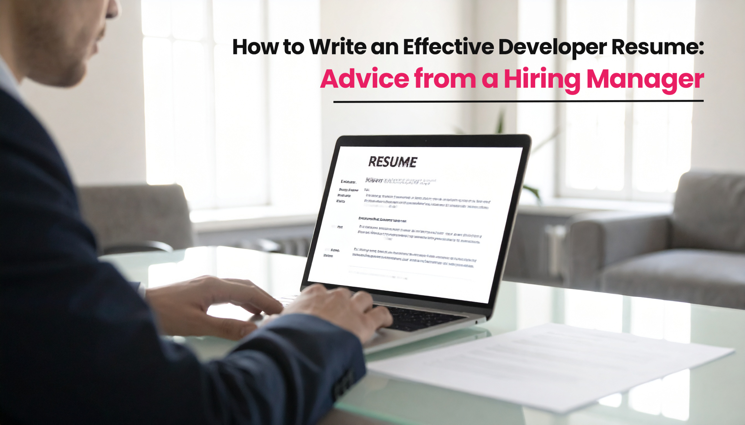 Title image for the blog on Effective Developer Resume
