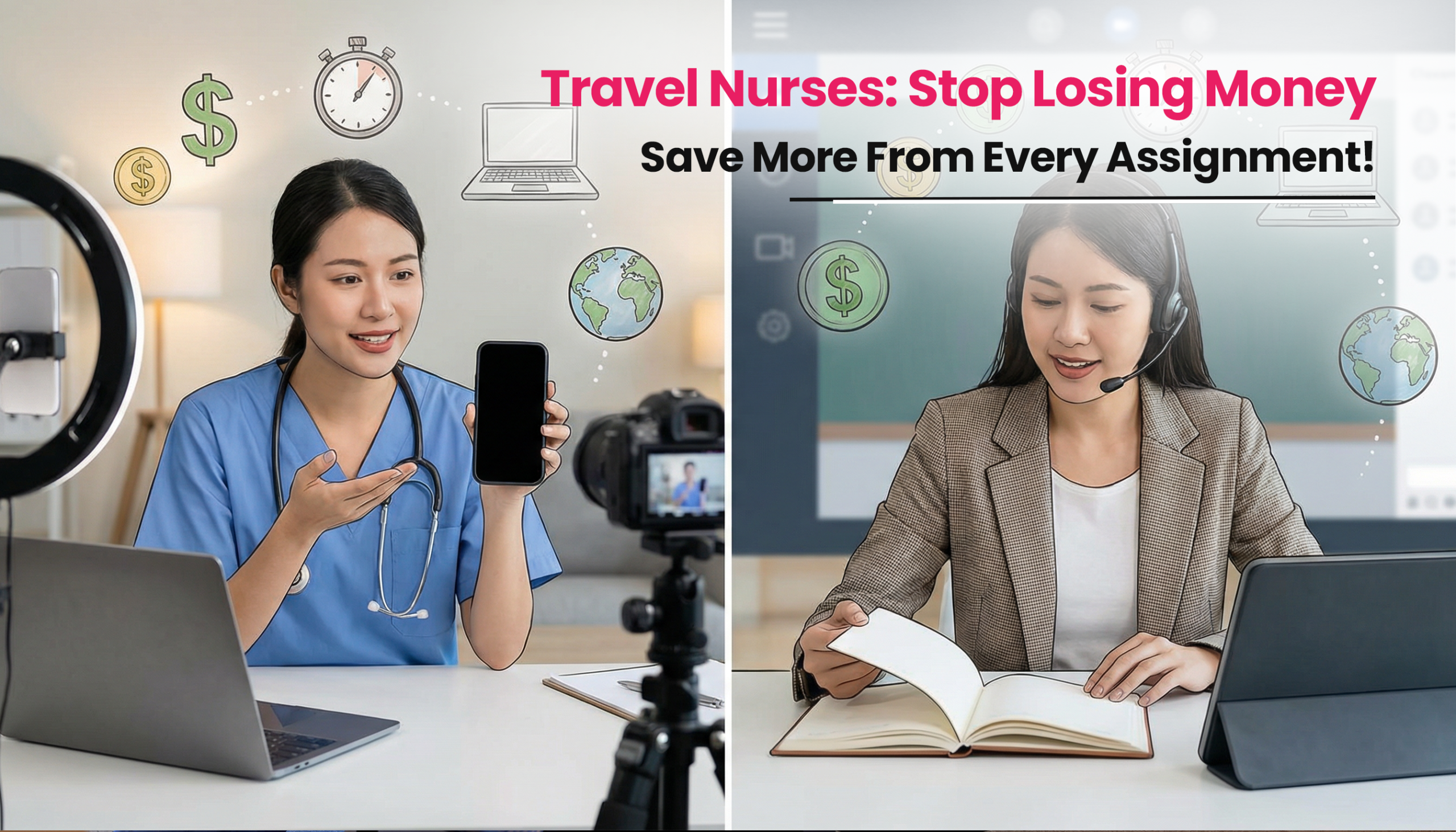 Title image for the blog on Smart Budgeting Tips for Travel Nurses: How to Save More from Every Assignment