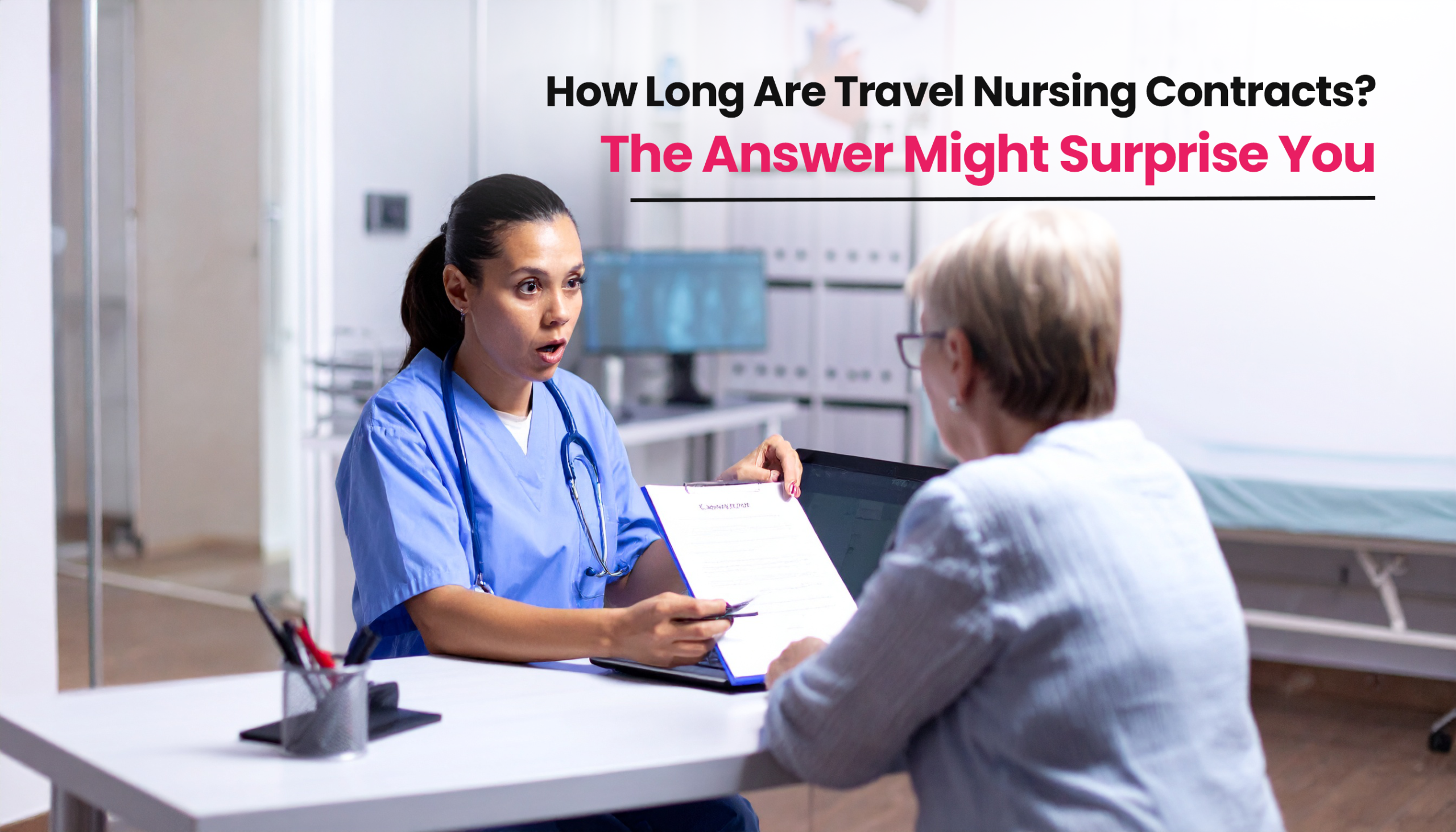 Title image for the blog on Travel Nursing Contracts