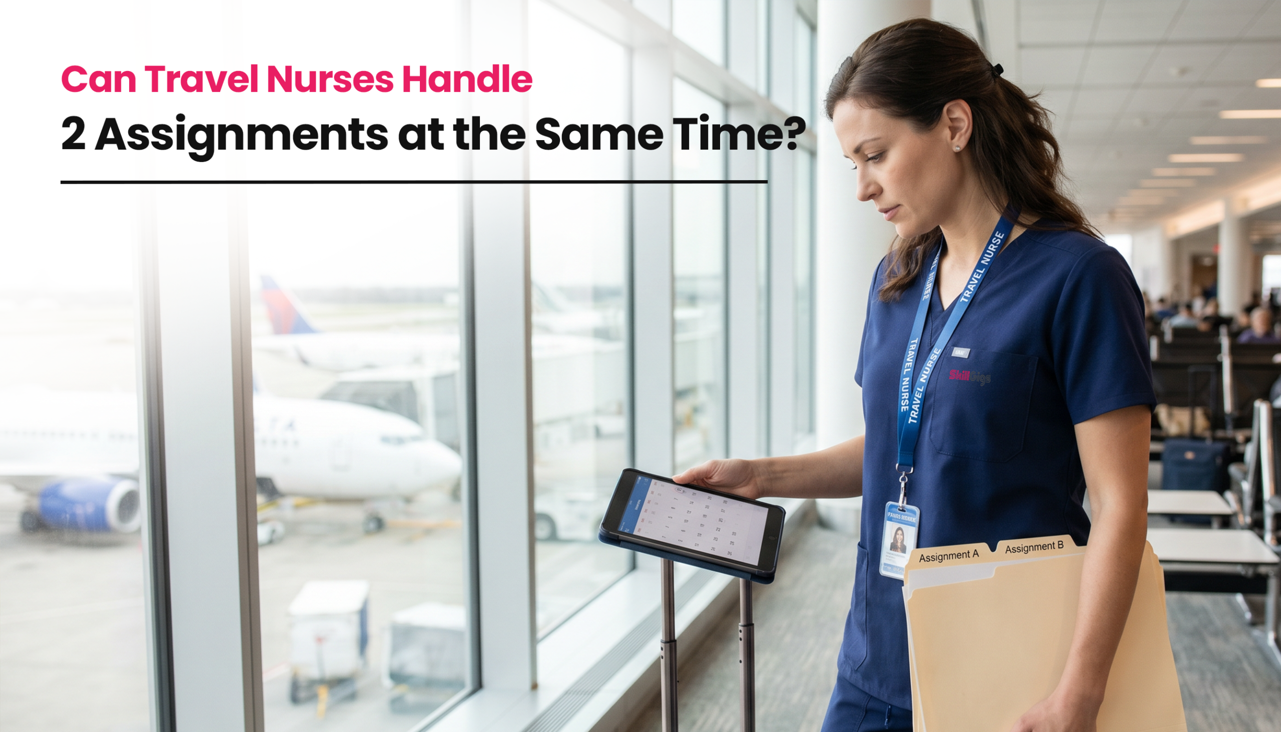 Title image for the blog on Can You Work Two Travel Nursing Assignments at the Same Time?