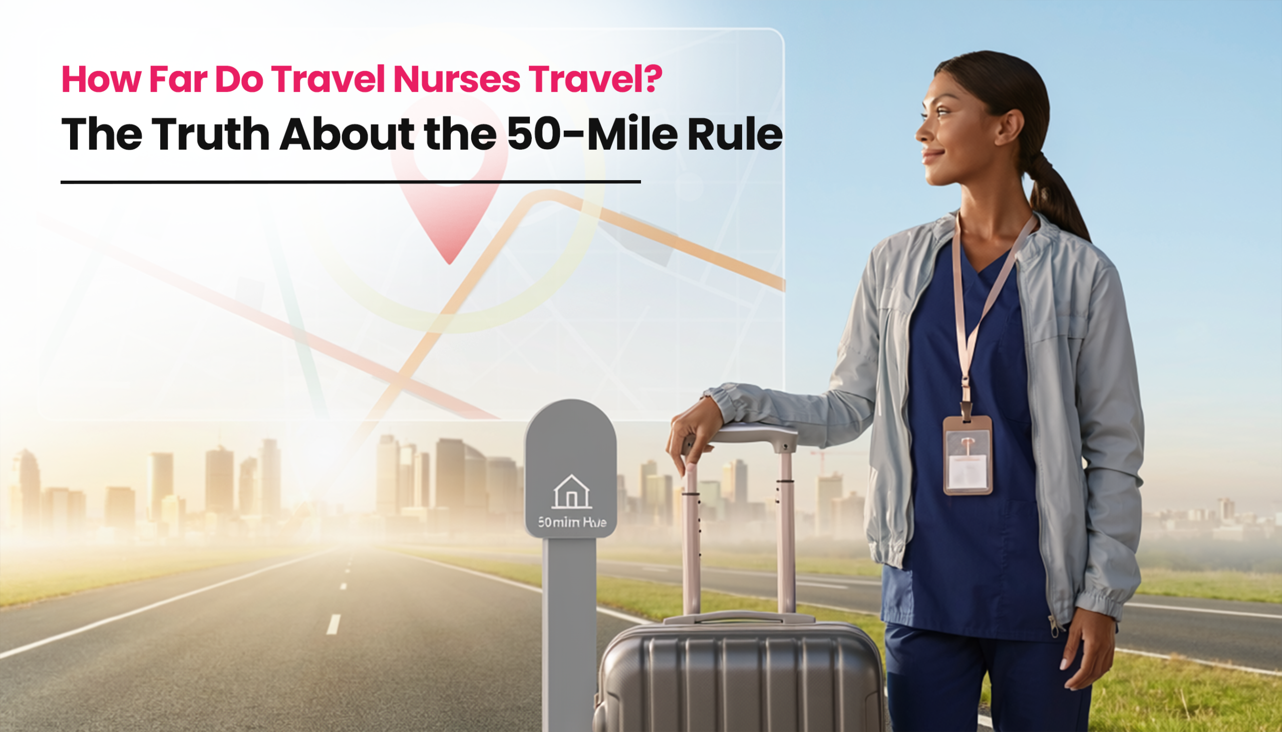 Title image for the blog on How Far Do Travel Nurses Travel
