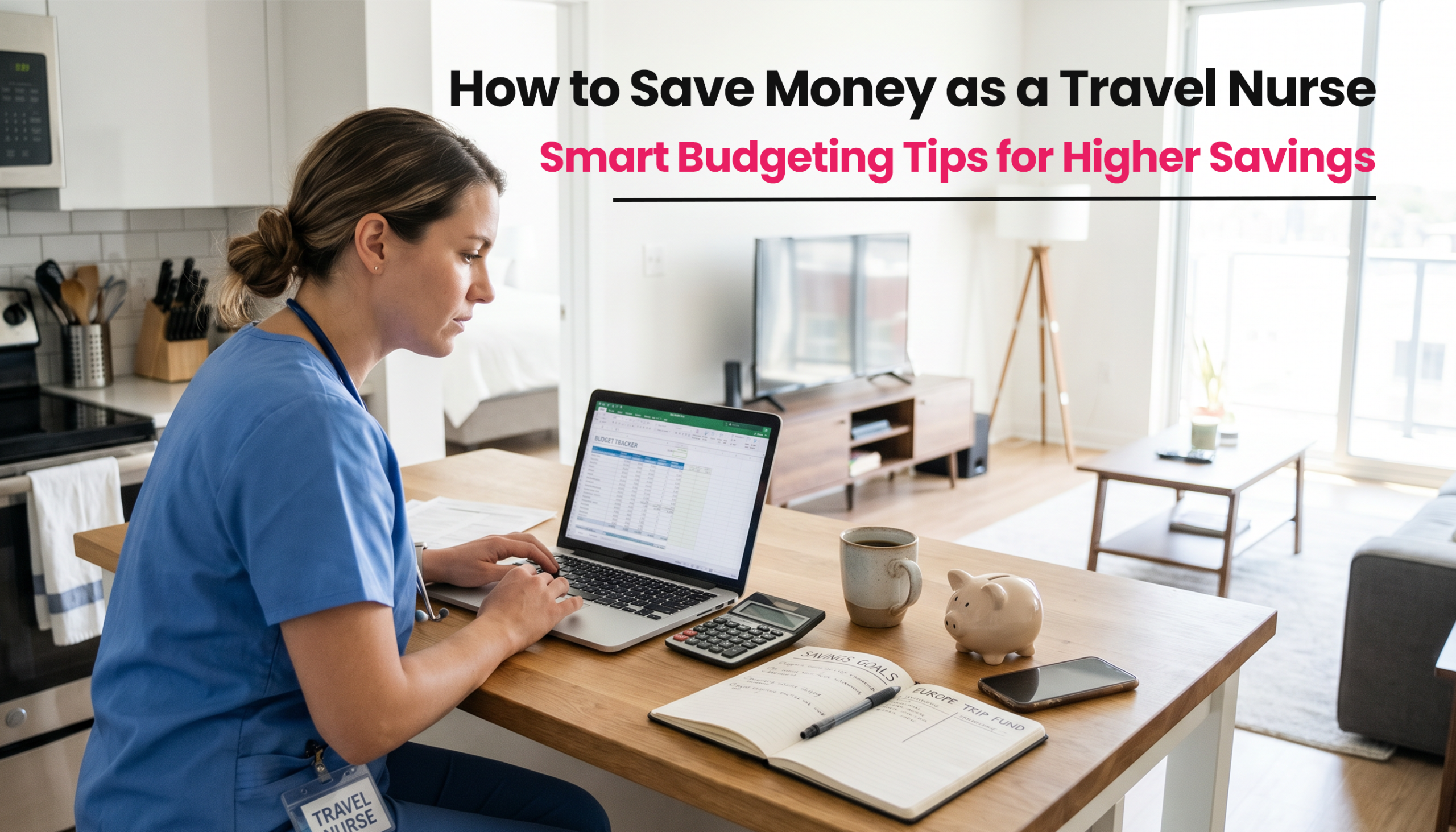 Title image for the blog on Save Money as A Travel Nurse