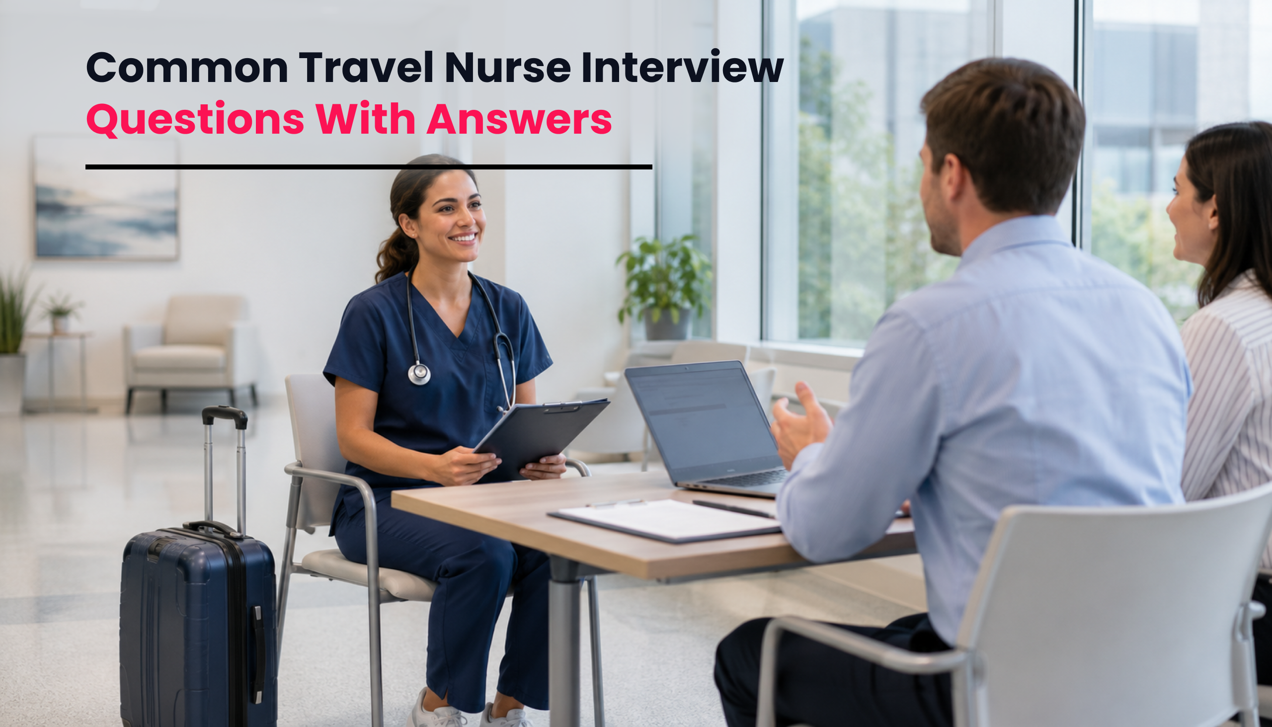 Title image for the blog on How to Answer Common Travel Nurse Interview Questions