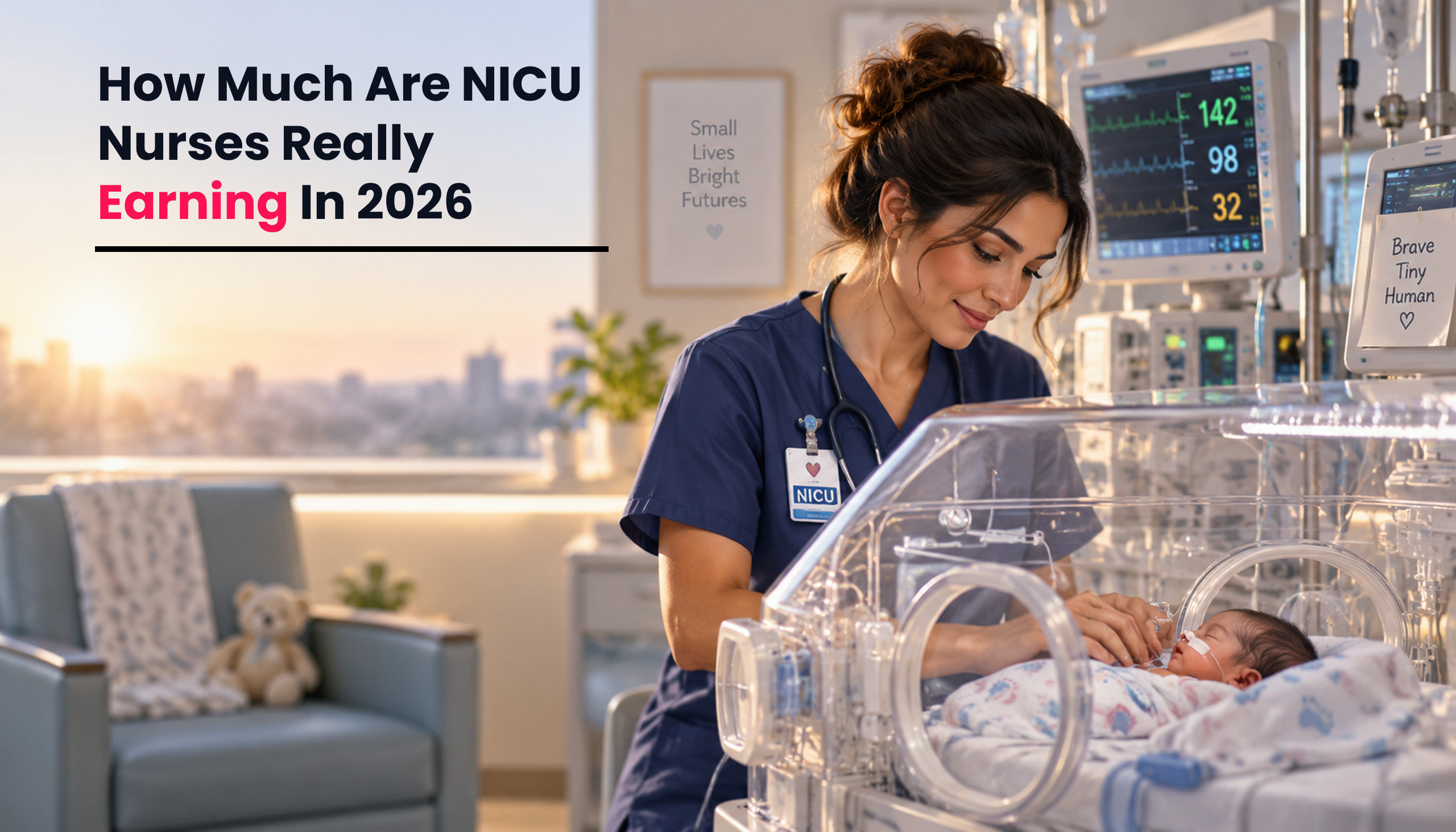 Title image for the blog on NICU Nurse Pay in 2026: What Affects Your Earnings?