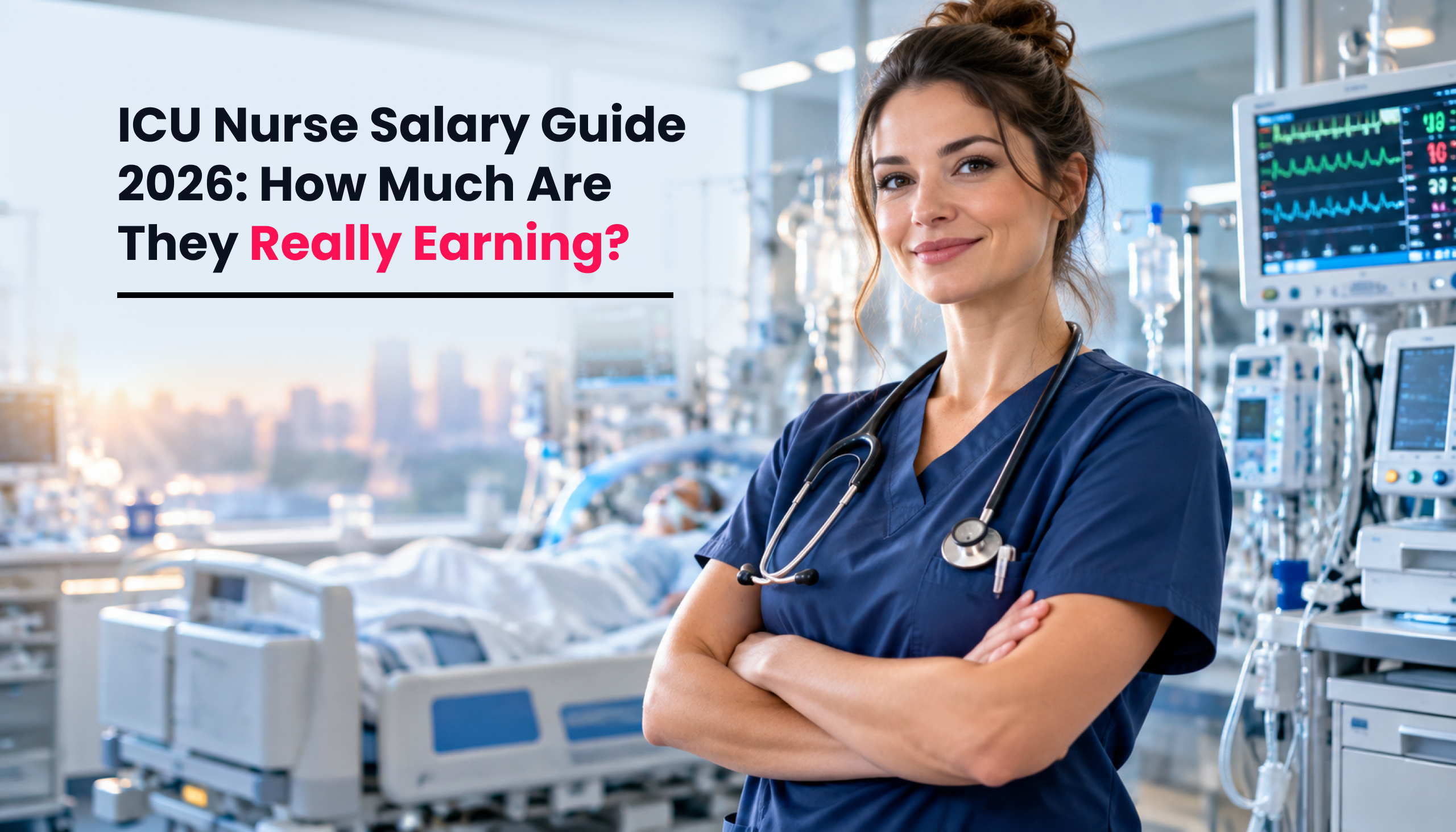Title image for the blog on How Much Do ICU Nurses Make in 2026? ICU Nurse Salary Guide