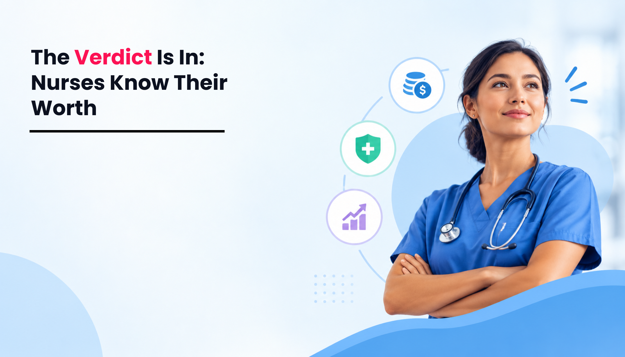 Travel nurse reviewing weekly pay bids on the SkillGigs app